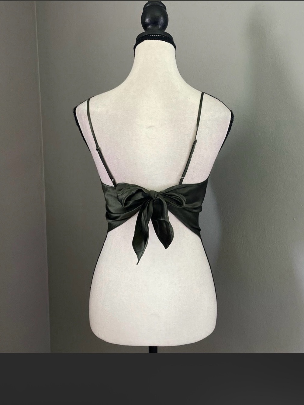Vintage Victoria's Secret Silk Cami in Olive Green - Picture 2 of 5